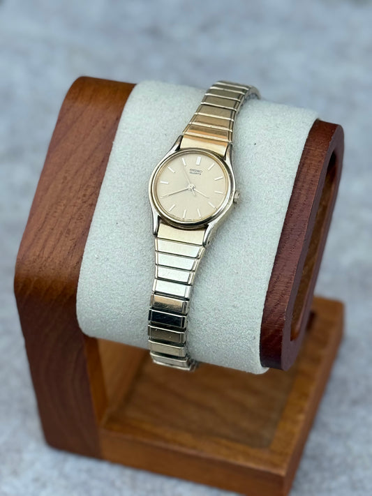 Seiko 2C21 Gold-Tone Dress Watch 1987