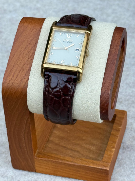 Citizen Eco-Drive Square Gold-Tone Watch (c. March 2000)