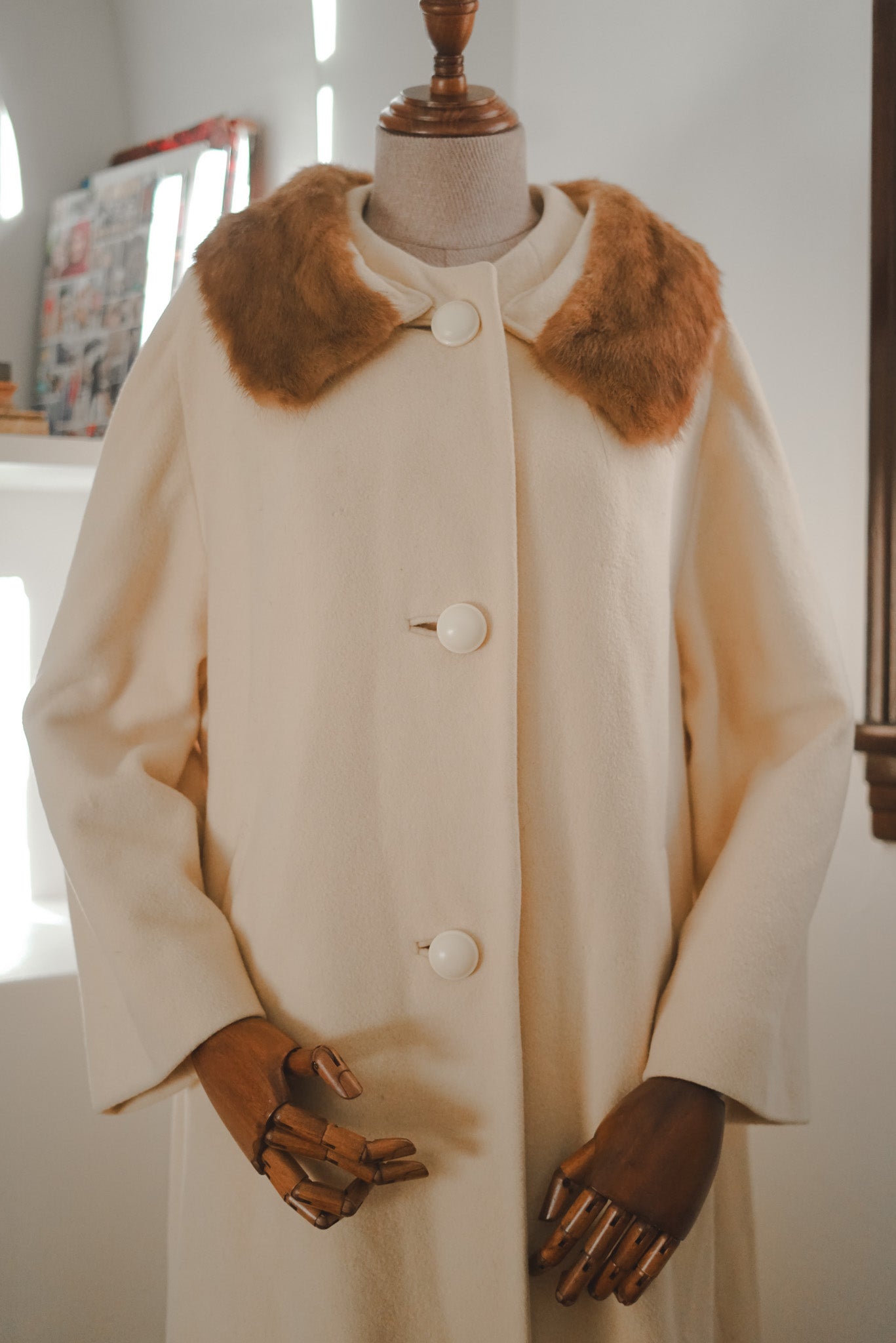 *RARE* Butter Yellow Wool Swing Coat