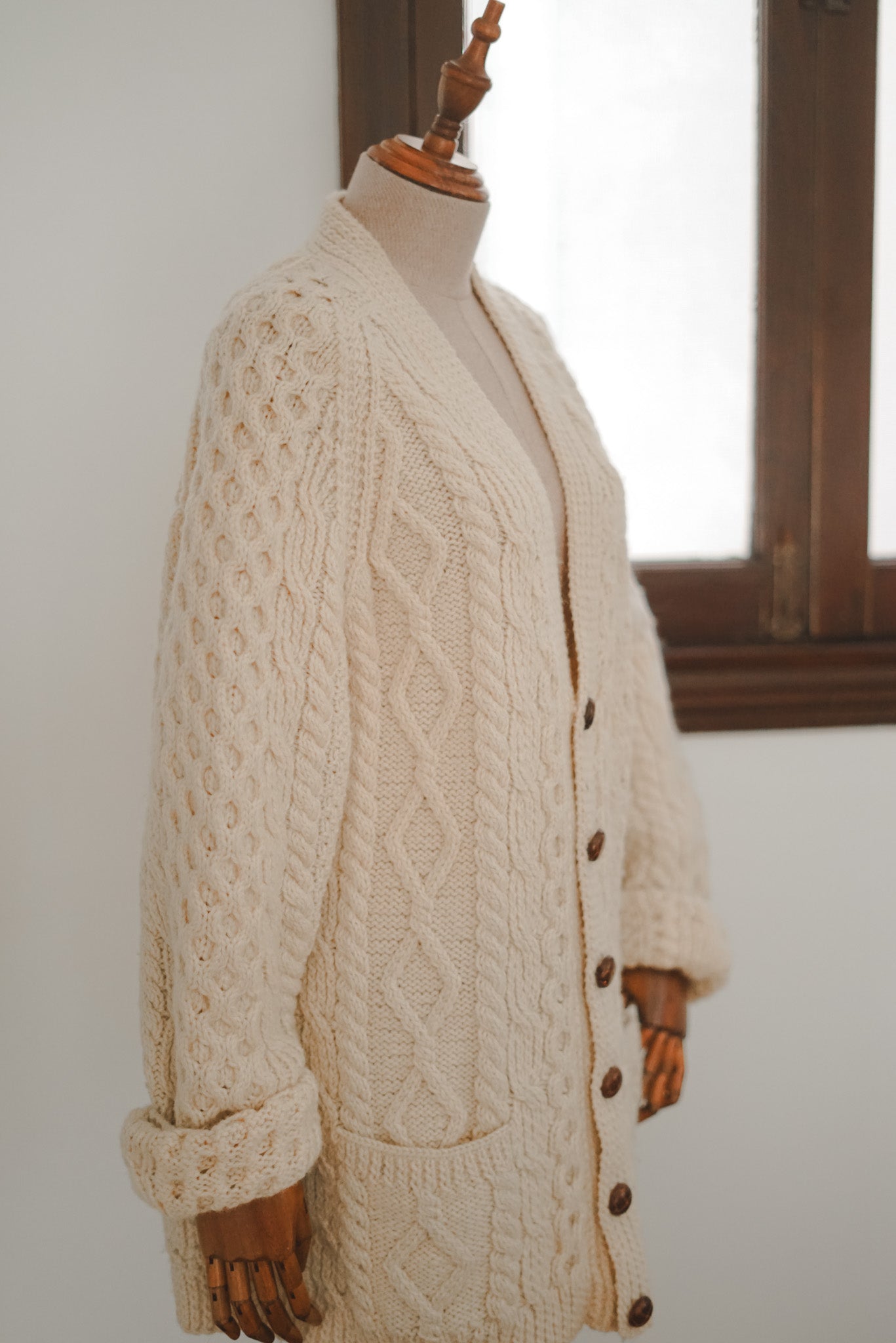 Vintage West Clare Irish Handknit Cardigan