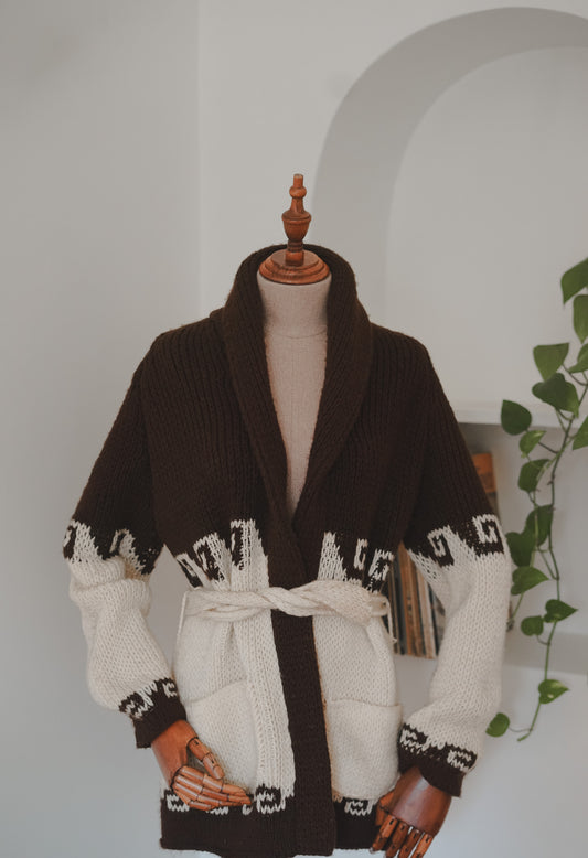 1970's Hand Knit Surf Cardigan