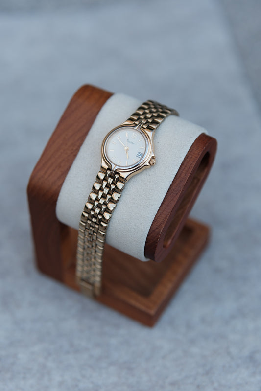 Bulova Quartz Gold-Tone Date Watch – Champagne Dial | Circa 1999