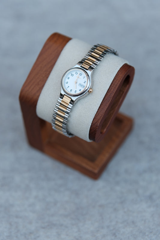 Seiko Quartz Two-Tone Day-Date – White Dial | October 1997