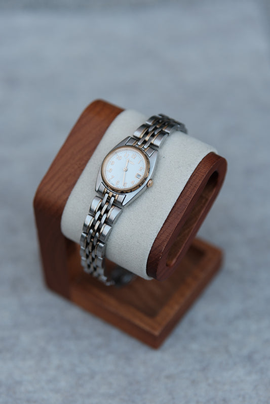 Seiko Quartz Two-Tone Date Watch – White Dial | July 1993