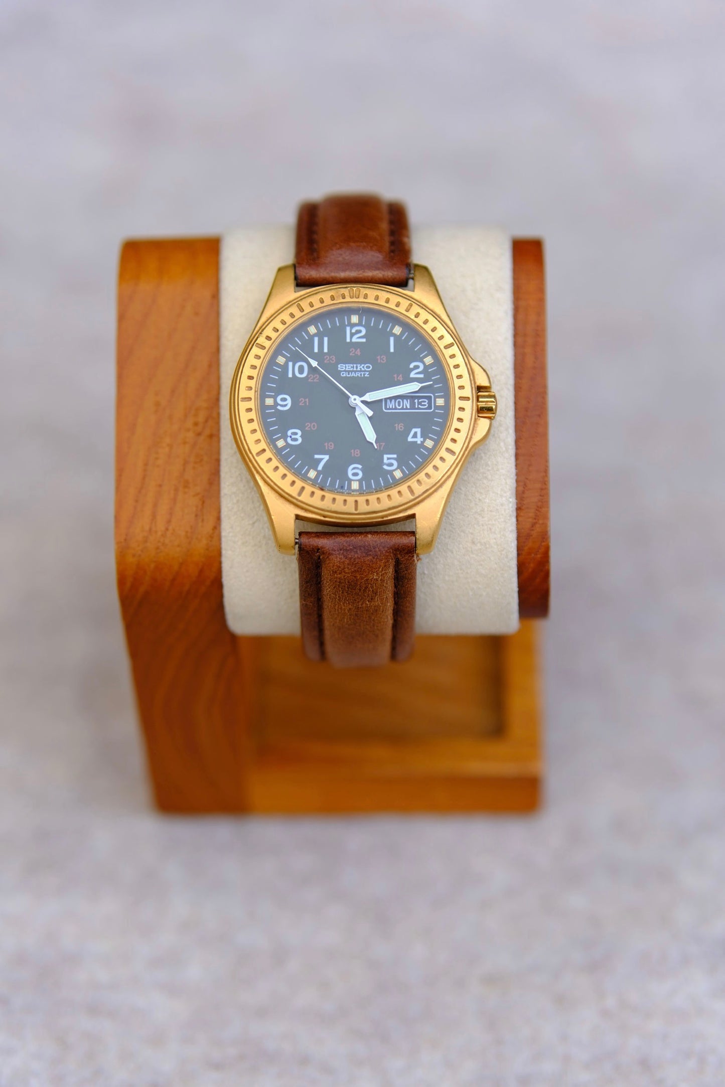 February 1994 Seiko Quartz Military Field Watch | Black Dial