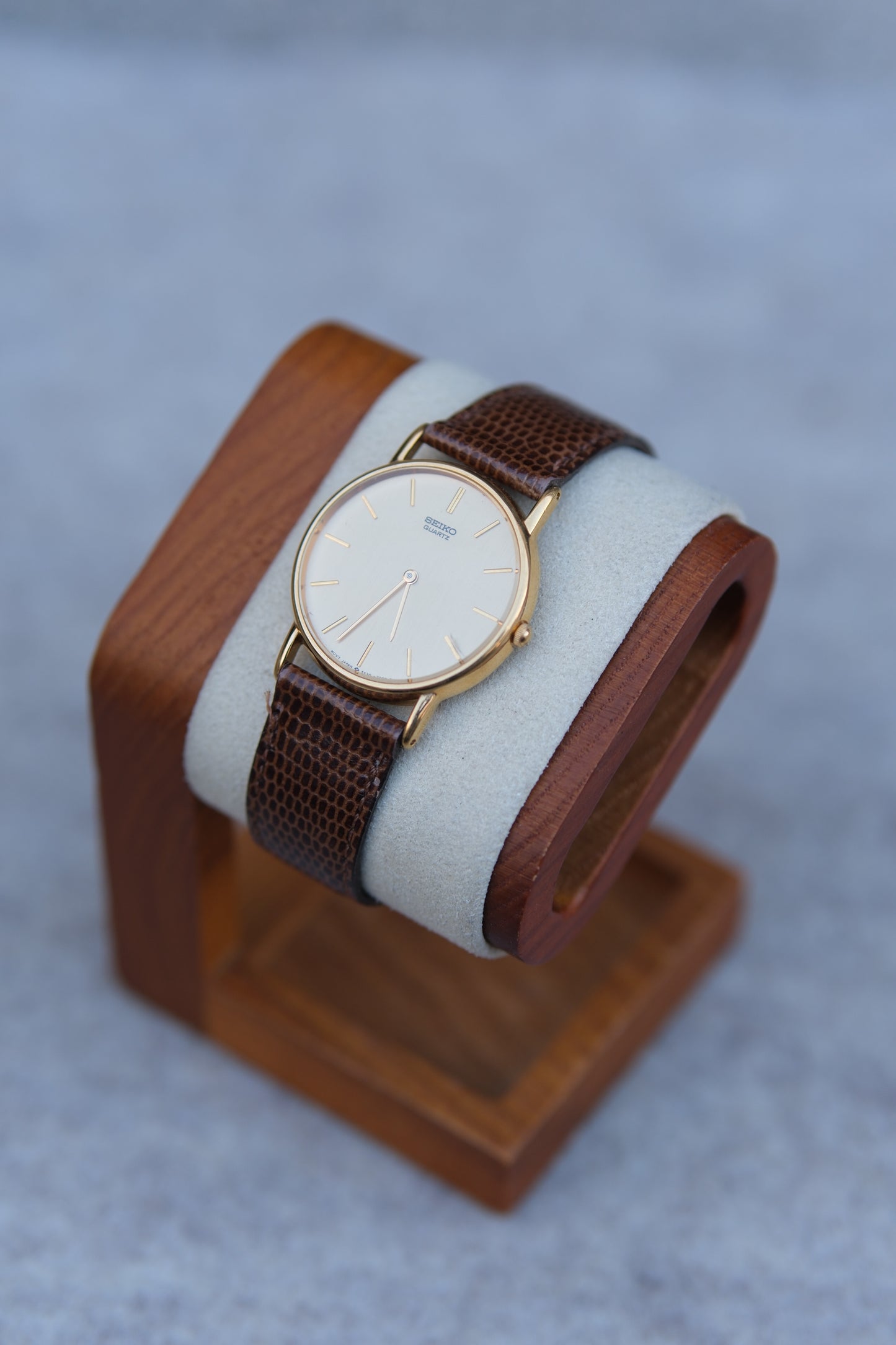 August 1985 Seiko Quartz Dress Watch | Champagne Gold Dial | Gold Tone | 30mm