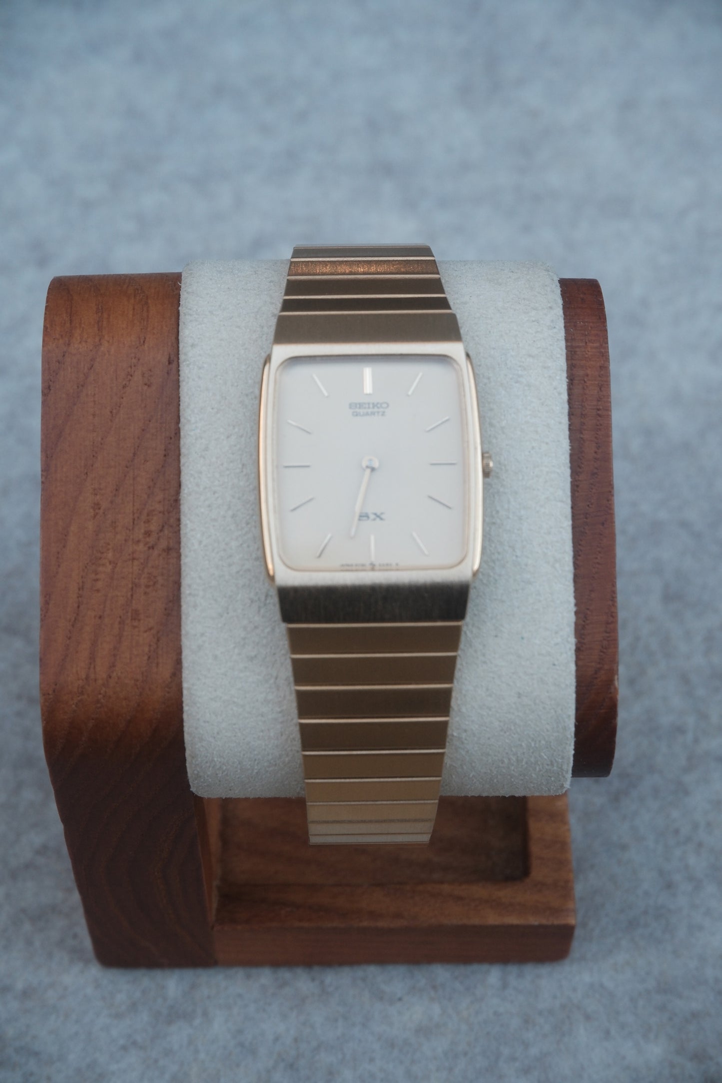 Vintage February 1997 Seiko Quartz “SX” Gold-Tone Tank Watch | Rectangular Dial | Art Deco Style