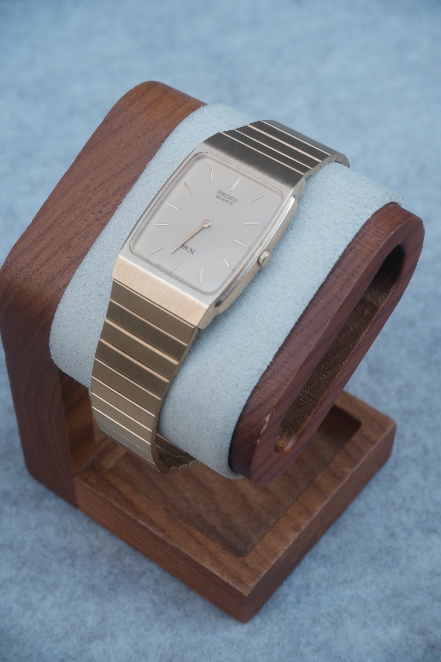 Vintage February 1997 Seiko Quartz “SX” Gold-Tone Tank Watch | Rectangular Dial | Art Deco Style