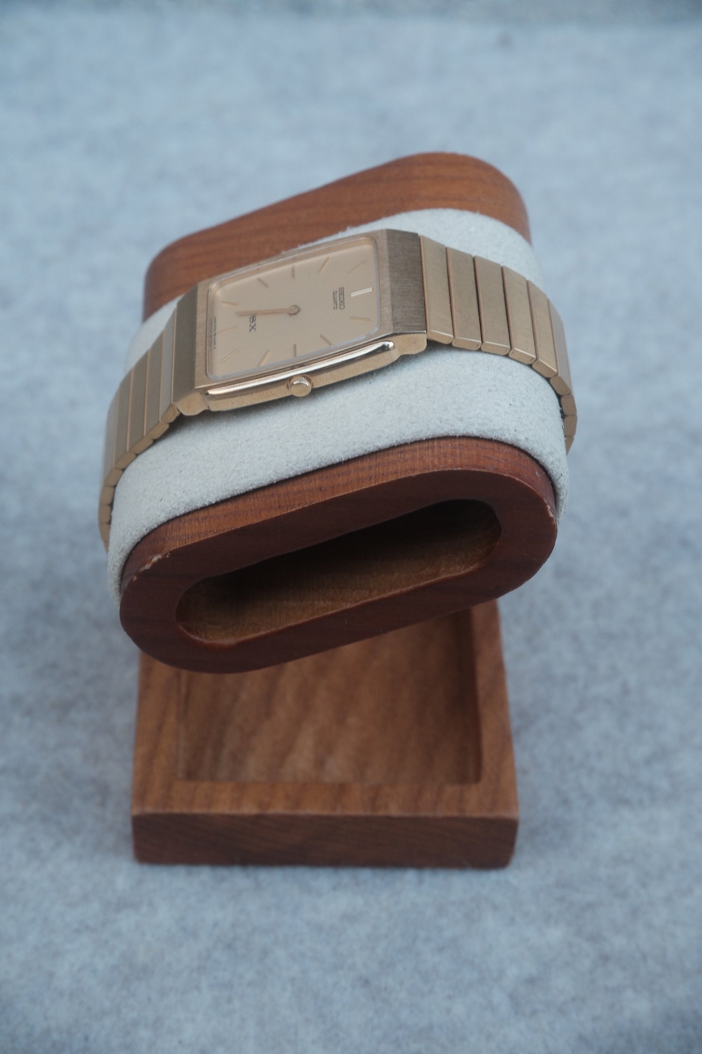 Vintage February 1997 Seiko Quartz “SX” Gold-Tone Tank Watch | Rectangular Dial | Art Deco Style