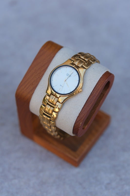 Vintage Early 1990s Citizen Quartz Watch | Gold Case | Champagne Dial | Gold Bracelet