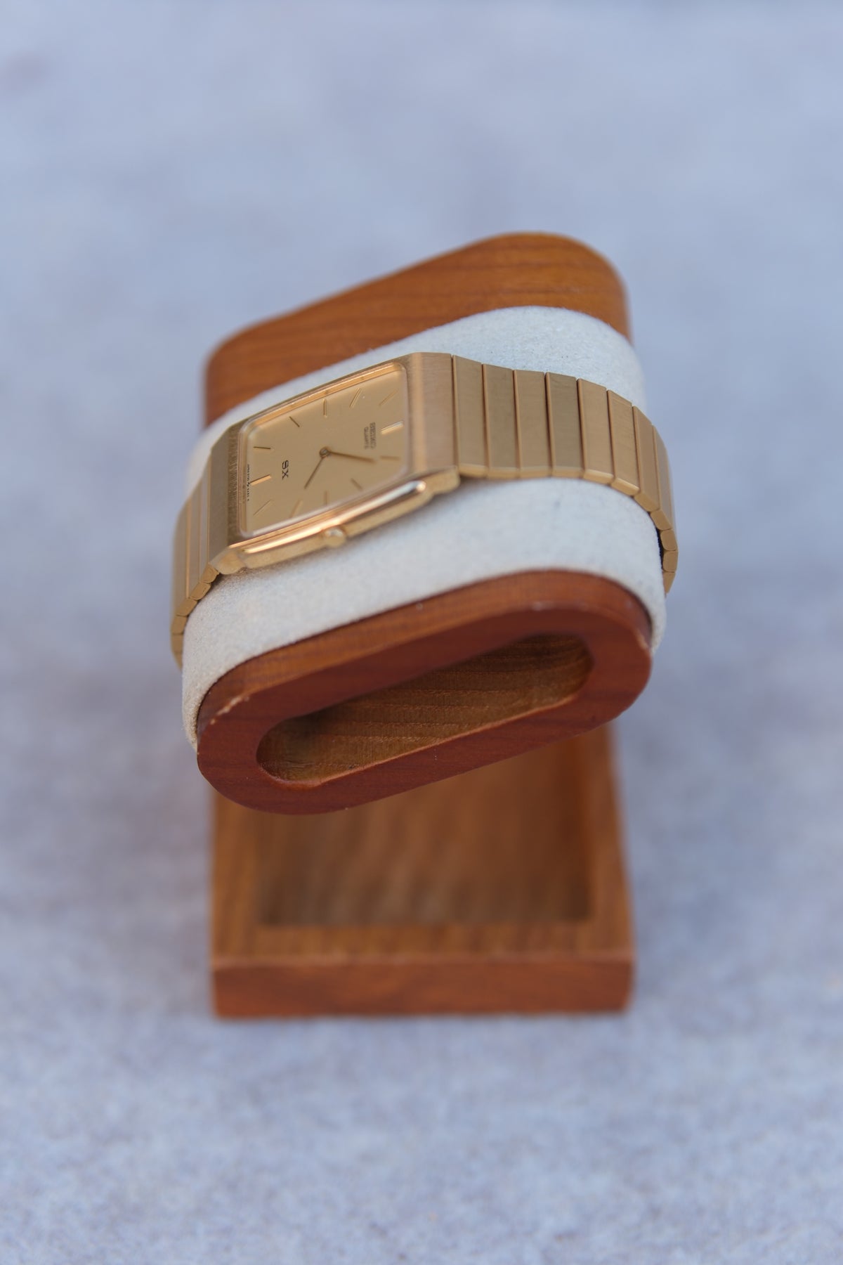 Vintage February 1997 Seiko Quartz “SX” Gold-Tone Tank Watch | Rectangular Dial | Art Deco Style