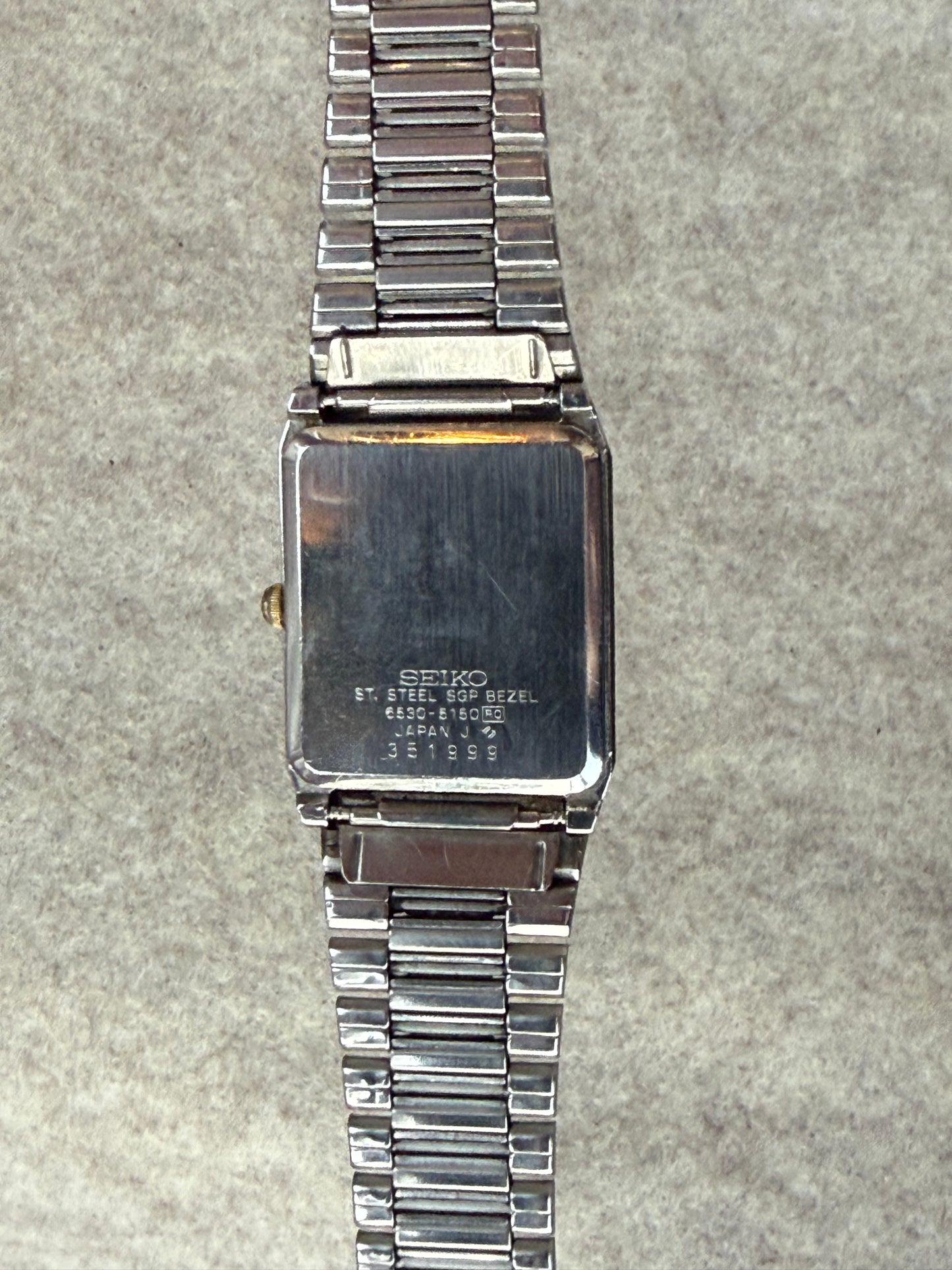 Seiko Quartz 6530-5150 (1983) – Two-Tone Ultra-Thin Dress Watch