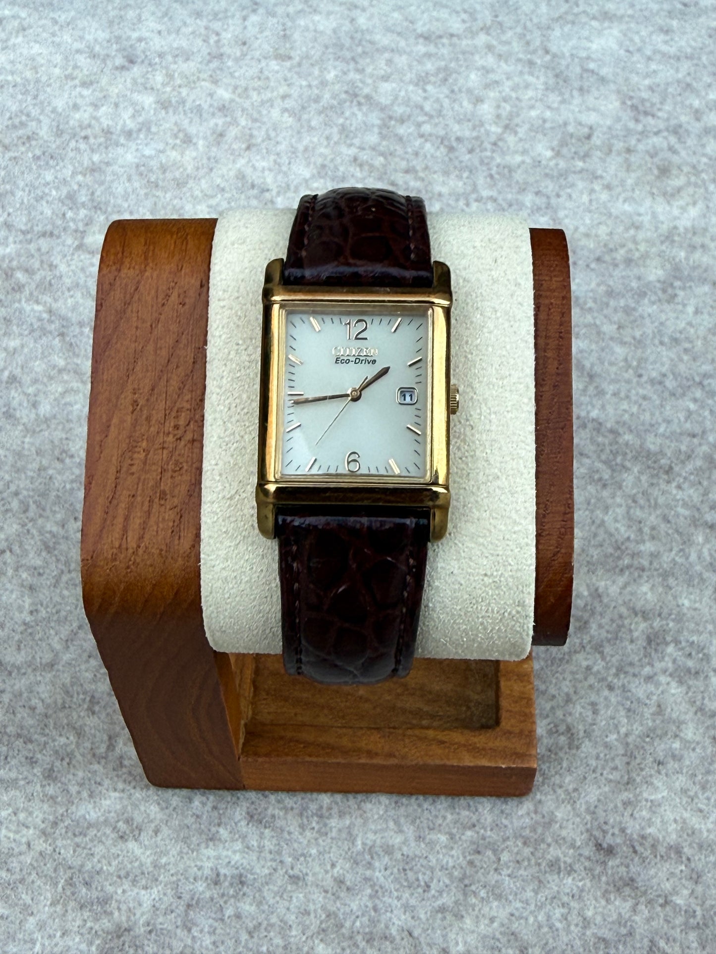 Citizen Eco-Drive Square Gold-Tone Watch (c. March 2000)