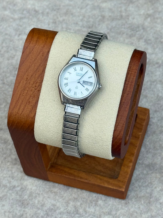 Seiko Ladies’ Stainless Steel Day-Date Dress Watch (1981)