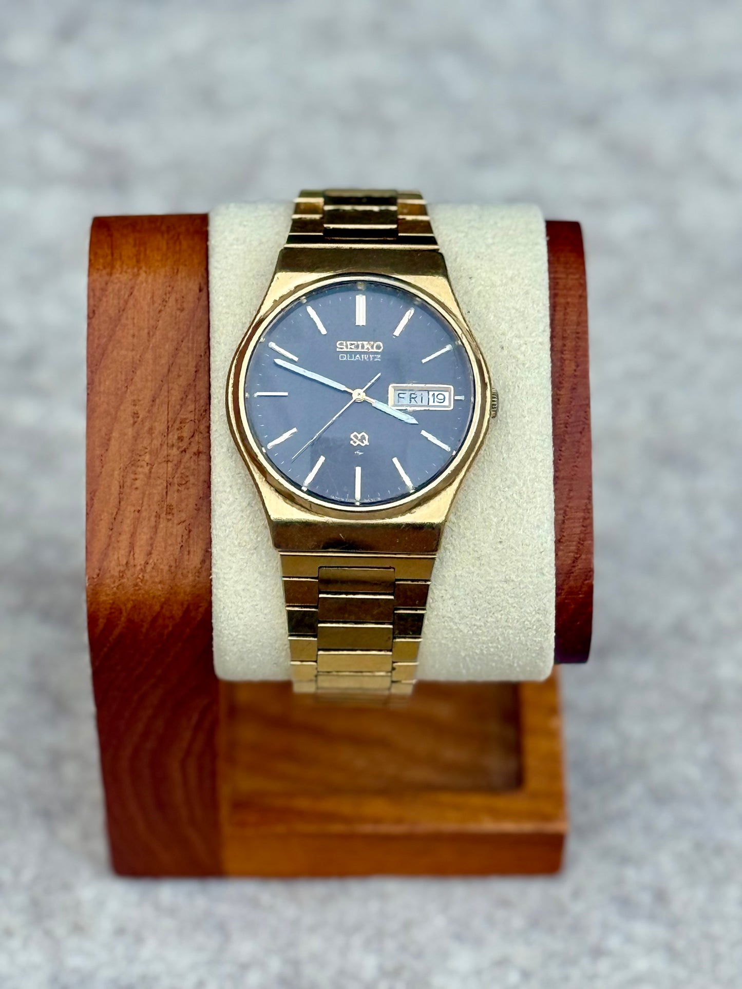 Seiko Faceted Quartz Day-Date — Black Dial (July 1981)