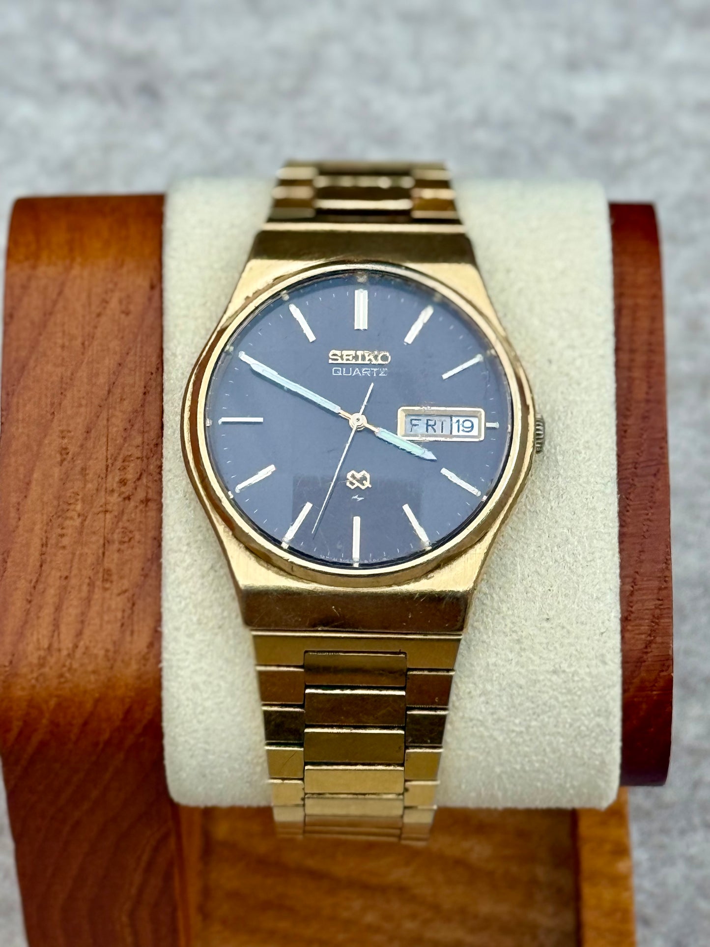 Seiko Faceted Quartz Day-Date — Black Dial (July 1981)
