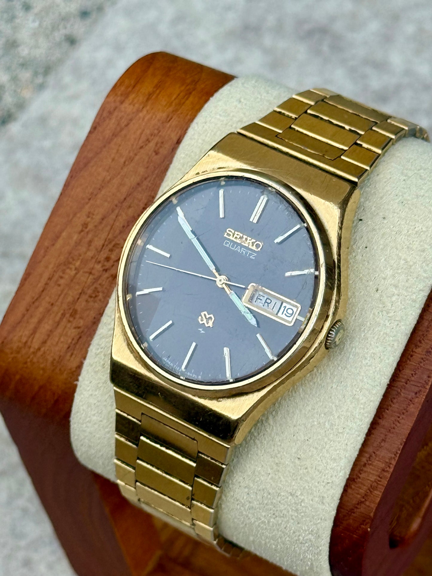 Seiko Faceted Quartz Day-Date — Black Dial (July 1981)