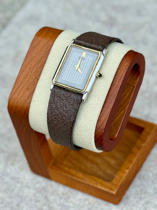 Seiko Rectangular Quartz Dress Watch — October 1984