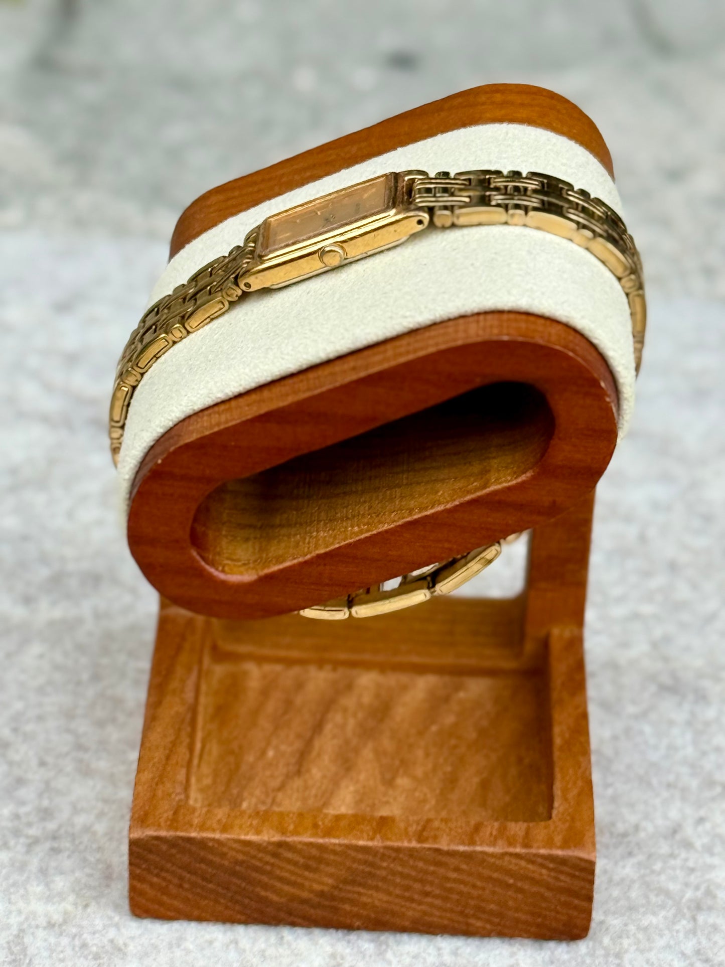 Seiko Petite Gold Rectangular Dress Watch — October 1984