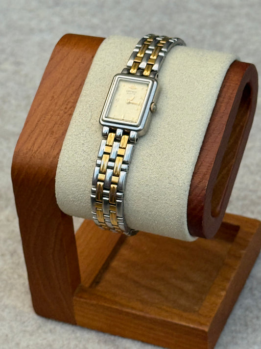 Seiko Quartz Rectangular Two-Tone Dress Watch |February 1992
