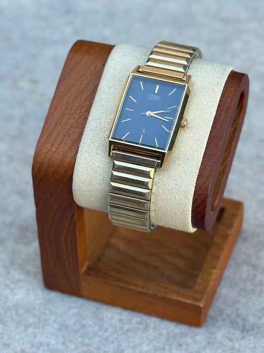 Citizen Quartz Watch – Black Dial – Gold Tone – October 1990