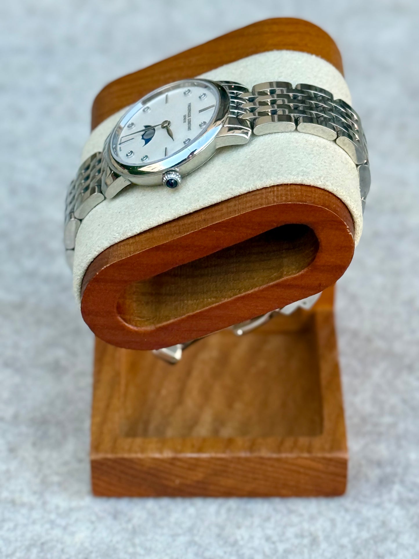 Frederique Constant Moonphase Watch – Mother of Pearl Dial – Diamond Markers – Swiss Made